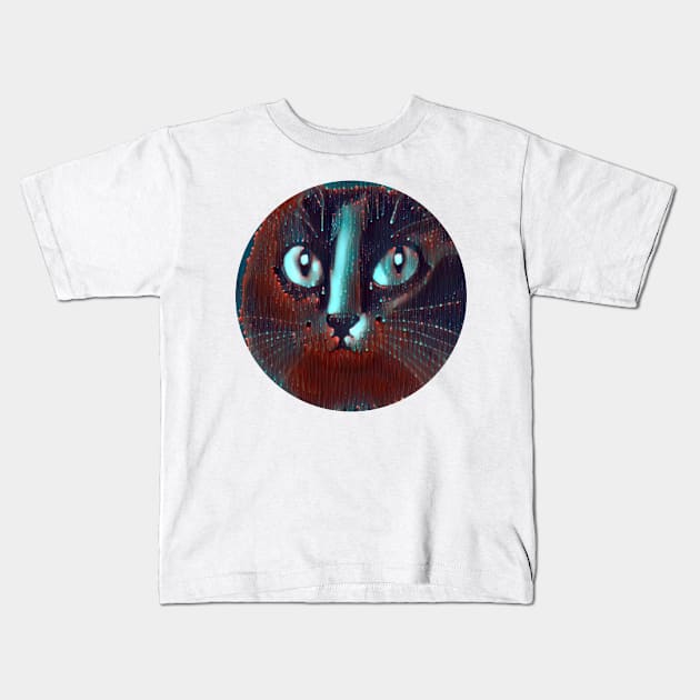 Bright-Eyed mycat, revolution for cats Kids T-Shirt by GoranDesign